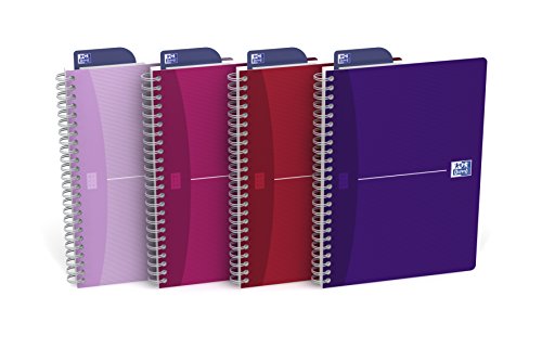 OfficeCentre Oxford Office Beauty - Cuadernos de anillas  A5  180 p  ginas   multicolor - Pack de 5 unidades