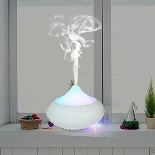MVPower Aroma Diffuser LED Luftbefeuchter Ultraschall Luftreiniger Duftzerstäuber Raumbefeuchter LED Farbenwechsel LED Licht für Yoga Kinderzimmer Schlafzimmer Büro (weiß) - 5