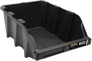 Perel Bac à bec, empilable, plastique, 310 x 490 x 195 mm, noir