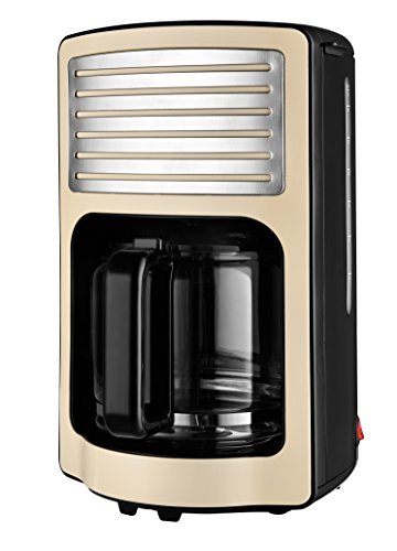 Team Kalorik Cafetière à Filtre avec Capacité 1.8 L, Verseuse en Verre, Jusqu'à 15 Tasses, 1000 W, Beige, TKG CM 2500