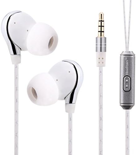 HooStars 102 High Quality Strong Bass In Ear Earphones Earbuds Headphones With Microphone , For PS4 / Mobile / Tablets / Laptop PCs (grey)