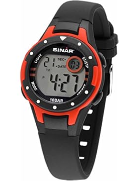 Sinar Jugenduhr schwarz/rot XE-52-4