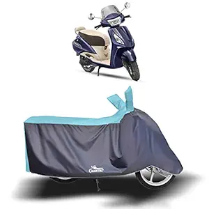 Cover Lab - TVS Jupiter Classic New BS6 Water Resistant - UV Protection & Dust Proof Full Bike - Scooty Two Wheeler Body Cover for TVS Jupiter Classic (Sky Blue)