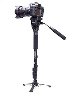 Andoer VCT-288 Photography Tripod Monopod Fluid Pan Head Unipod Holder for Canon Nikon Camera Max.148cm/58in Loading 3kg