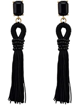 Baumelnde Quasten-Ohrstecker, vergoldet, europäischer Stil, mit Kristallblume und aufgereihten Perlen