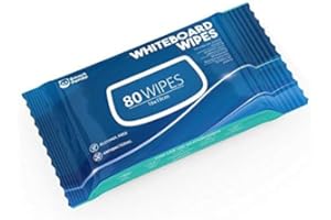 SMART PANDA Chiffons de Nettoyage SmartPanda pour Tableaux Blancs. Couvercle étanche. Formule non Toxique – Paquet de 80