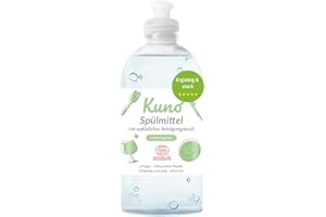 ‎KUNO Kuno - Geschirrspülmittel, biologisch abbaubar, vegan, Lemongrass, hautpflegend durch Urea, entfettet, flüssig, ergiebig und stark (500 ml, 1er Pack)