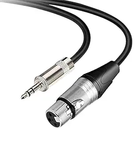 SeCro 3.5mm Male to XLR Female Cable - Professional Low Noise Microphone Cable (3 Meters)