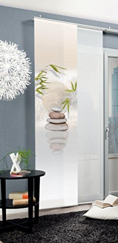 5er-Set Flächenvorhang BUDA, 95406-711, bestehend aus Motiv-, Farbverlauf- und Uni-Flächenvorhängen | je 245×60 cm - 3