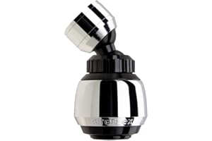 Siroflex 2505/5S Sirius Rompigetto Aeratore Doccetta Rubinetto Cucina Made in Italy Cromato Nero | Aeratore Rubinetto Con Prolunga Snodabile | Areatore Per Rubinetti Con Risparmio Idrico E Filtro