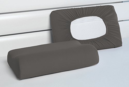 2er Pack Kissenbezug Spannbezug Bezug für Nackenkissen (anthrazit)