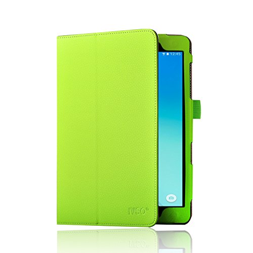 Samsung Galaxy Tab A 9.7 Schutzhülle,IVSO hochwertiges PU Leder Etui hülle Tasche Case – mit Standfunktion und automatischem Schlaf Funktion, super 360° Anti-Wrestling, ist für Samsung Galaxy Tab A T550N/T555N 24,6 cm (9,7 Zoll) WiFi Tablet-PC perfekt geeignet,Multi Angled-Grün - 3