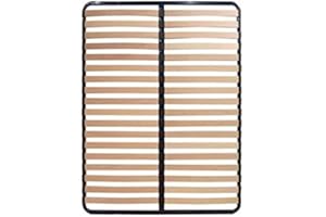 IZTOSS Sommier à Lattes 140x190CM sans Pied- Sommier pour Cadres de Lit Places - Sommier Cadre Lattes en Bois renforcé sur Pieds Amovible (Sommier-140x190)