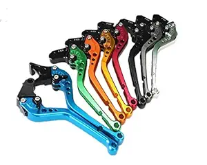 Open Throttle Racers Kawasaki ZX10R 2015 Onwards Compatible Long 6 Steps adjustable brake & Clutch levers Green