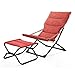 Produktbild Deawecall Klappliege für Büro, Haushalt, Arbeitszimmer, Lunch Pause Sessel, Legerer Sessel, Balkon, Nickerchelstuhl, Fußhocker, Schwarz/Orange (Farbe: Schwarz), Orange,
