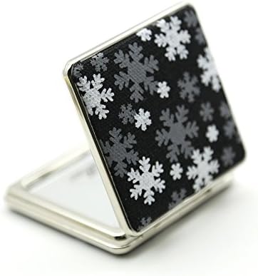 2017 FORSUE 2 Sides Portable Mirror Compact Mirror Pocket Mirror Hand Mirror (Black)