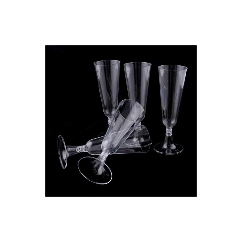 Champagnergläser Aus Kunststoff, Abnehmbar – 100 Stück, Rosa, 156 Ml, Unzerbrechlich, Für Hochzeit, Party & Events