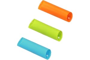 JOCXZI 3 Pièces Éplucheur d'ail- Ail Outil de Cuisine en Silicone, Éplucheur d'ail en Silicone, avec Design de Points Ondulés Internes,pour éplucher l'ail Outil de cuisine pratique et facile à nettoyer