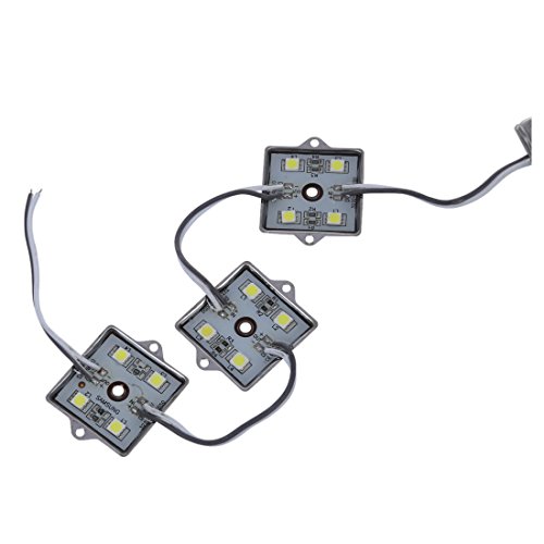 SODIAL(R) 20st 5050 SMD 4-LED Module Weiss Wasserdicht Module 12V - 3