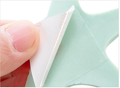 iZoeL Selbstklebende Gummipuffer Türpuffer Wandpuffer Türklinkenpuffer Gummi Puffer Bummsi gegen Tür Fenster Schrank Tisch Wand Schutz Sterne-Form - 7