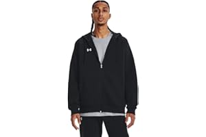 Under Armour Homme Sweat À Capuche Zippé avec Logo Rival, Black/White