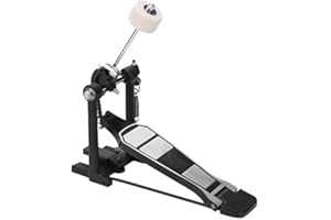 GOTOTOP Single Bass Drum Pedal, Foot Kick Percussion and Black Chain Drives