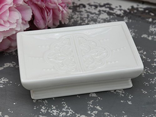 Chic Antique Seifenschale PEARL nostalgisch 13,5 x 9 cm weiß