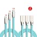 Produktbild Typ C Kabel, ACC GUYS 3Pack 3ft 6ft 10ft Zink Alloy USB C Daten & Ladekabel mit Aluminium Steckverbinder für Nexus 6P / 5X, LG G5, OnePlus 2 und mehr (Blau)