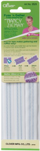 Clover 9526 Kräuselband zum Aufbügeln 15 mm x 5,5 m, 5/8 Zoll x 6 yard