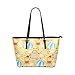 Produktbild Plsdx Krabben auf Sommer Strand große Leder tragbare Top Griff Hand Totes Taschen kausalen Handtaschen mit Reißverschluss Schulter Shopping Geldbörse Gepäck Veranstalter für Lady Girls Womens