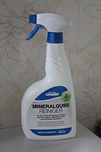 CRAMER Mineralguss Reiniger für die richtige Reinigung und Pflege aller Mineralguss Mineralwerkstoff und Kunststein Oberflächen