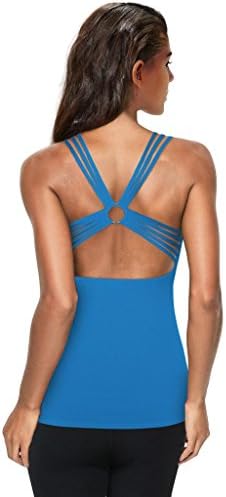 Wgwioo Women Blouse Vest Sleeveless Casual T-Shirt Tops Yoga Sport Workout Sleeveless Performance Fitness Quick Dry Outdoor Run Elasticity . Blue . M