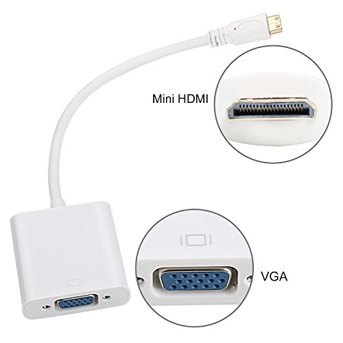 Incutex Mini HDMI auf VGA Adapter mini HDMI VGA Konverter - 4