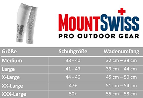 Mount Swiss© Waden-Kompressionsstrümpfe ohne Fuß / Wadenbandage / Beinlinge - 2