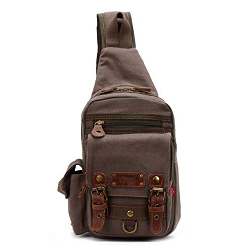 Preisvergleich Produktbild Yiwuhu Leichte kleine Brustrucksack-Schultertasche Messen Brusttasche Herren Canvas Bag Intimate Cross-Body Bag Reisetasche Multifunktionsrucksack für Erwachsene / Kinder