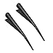 Pair of Black Enamelled Hair Beak Concorde Clip Slide 13cm (5.1) by Pritties Accessories