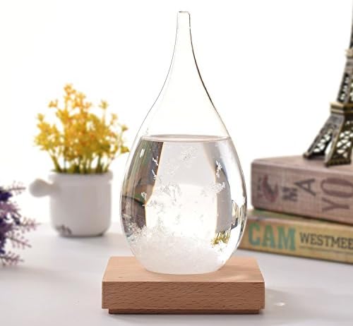 Topfee Storm Glass, Water Drop Weather Prodictor DIY Crystal Bottle for Home Office Kitchen Decoration