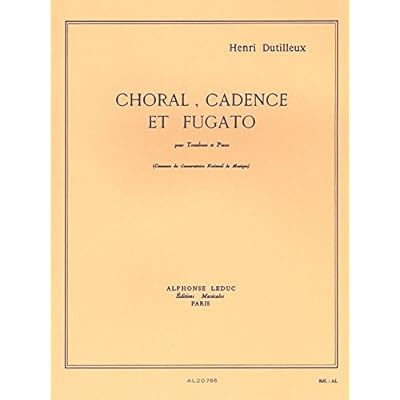 Choral Cadence Et Fugato Trombone Et Piano Pdf Epub