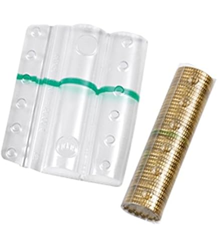 20 Blister Per Monete Da 10 Centesimi - Contenitori Plastica Trasparente, Fascia Gialla, Da 40 Monete - Foto 3
