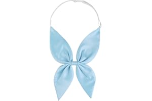 Allegra K Solid Color Pre-tied Bow Ties Adjustable Elastic Strap School Uniform Bowties for Women