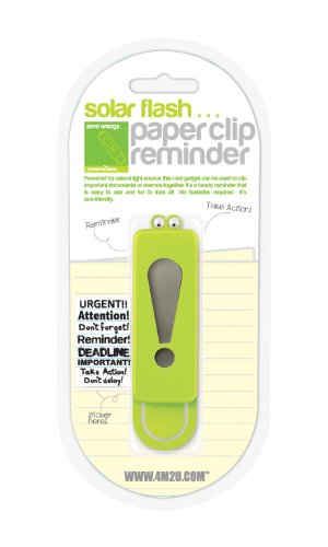 Preisvergleich Produktbild 4M2U Solar Flash Paper Clip Reminder