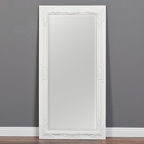 WANDSPIEGEL Weiß-Pur BAROCK DESIGN SPIEGEL POMPÖS HOLZRAHMEN Bessa 100x50cm - 2