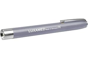 Luxamed Diagnostikleuchte mit Glühlampe Pupillenlampe Pupillenleuchte grau 2,2 Volt inkl. 2 AAA Batterien
