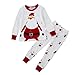Produktbild Weihnachten Kleidung Baby Jungen Mädchen Overall Neugeborenen Tops + Pants Weihnachten Startseite Outfits Pyjamas Set LMMVP (Red, 7T)