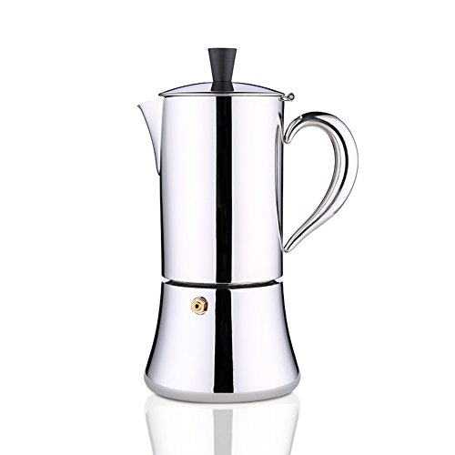examen acier inoxydable Style européen Moka Argenté café pot-A