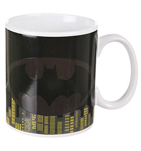 Batman-1012347610-Tasse-unter-Hitze-nderndes-Logo-Edelstahl-wei-9-x-4-x-4-cm