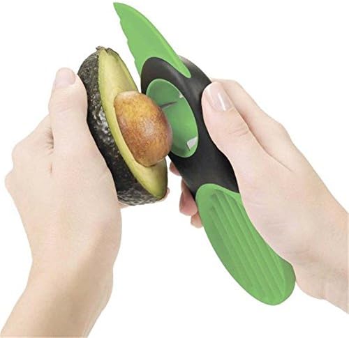 PANNIUZHE 3-in-1 Avocado Slicer Green Peeler Splits Slices Blade Fruit Pitter Papaya Mango fruit slicer