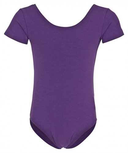 tanzmuster Body da Danza Classica 'Sally' per Bambini in Viola, 92/98 (3-4 Anni)