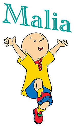 Bügelbild Caillou mit persönlichem Namen plus 1 kleines Gratis Bild zum Üben; für helle Textilien - 6