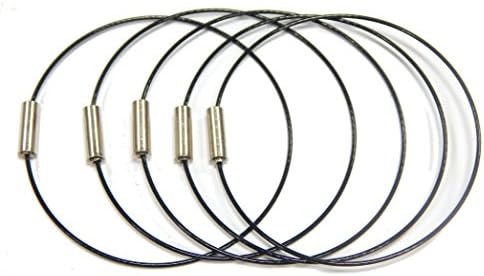 Stainless Steel Necklace Jewelry Components 10 Memory Wire Spiral Wire 46 cm Black M293